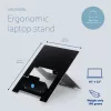 R-Go Tools Laptop stand R-Go Riser Flexible, adjustable folding laptop riser, ergonomic, Hylite aluminum, black