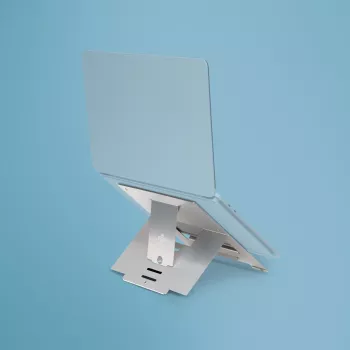 R-Go Tools Laptop stand R-Go Riser Flexible, adjustable folding laptop riser, ergonomic, Hylite aluminum, silver