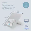 R-Go Tools Laptop stand R-Go Riser Flexible, adjustable folding laptop riser, ergonomic, Hylite aluminum, silver
