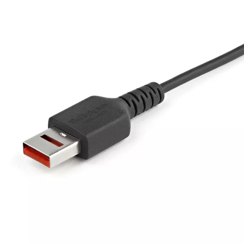 StarTech.com 3ft (1m) Secure Charging Cable – USB-A to Micro USB Data Blocker Charge-Only Cable – Power-Only Charger Cable for Phone/Tablet – Data Blocking USB Protector Adapter Cable