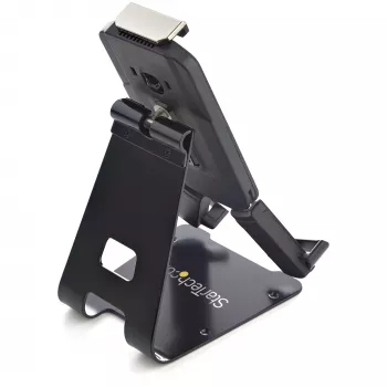 StarTech.com Secure Tablet Stand w/ K-Slot Cable Lock - Locking Tablet Holder for 7.9 inch-13 inch Tablets - Universal Adjustable Tablet Mount for Desk/Surface - Lockable Anti-Theft Security Mount