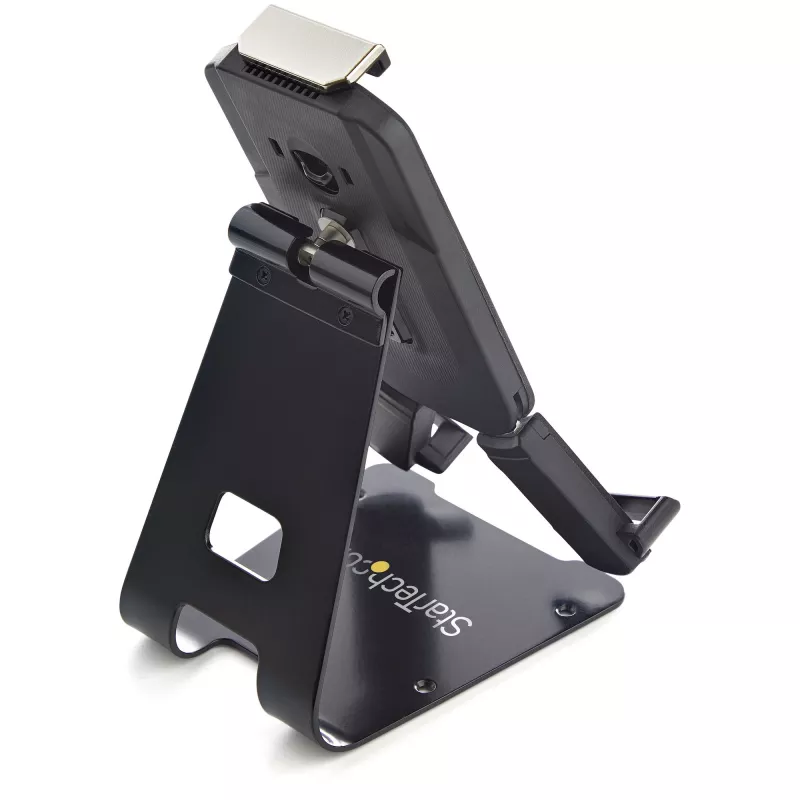 StarTech.com Secure Tablet Stand w/ K-Slot Cable Lock - Locking Tablet Holder for 7.9 inch-13 inch Tablets - Universal Adjustable Tablet Mount for Desk/Surface - Lockable Anti-Theft Security Mount
