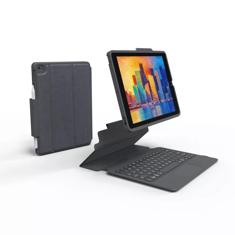 ZAGG Keyboard Pro Keys with Trackpad-Apple-iPad 10.2-Black/Gray-German