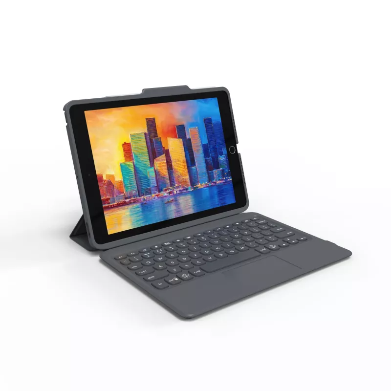 ZAGG Keyboard Pro Keys with Trackpad-Apple-iPad 10.2-Black/Gray-German