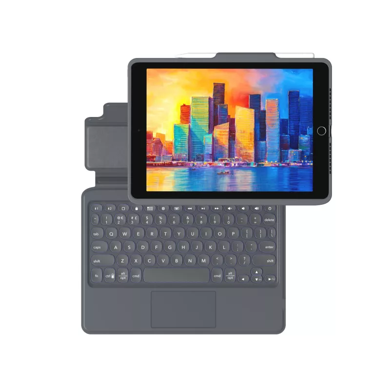 ZAGG Keyboard Pro Keys with Trackpad-Apple-iPad 10.2-Black/Gray-German