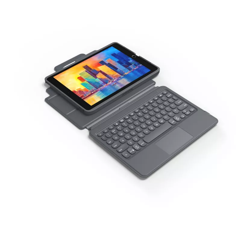 ZAGG Keyboard Pro Keys with Trackpad-Apple-iPad 10.2-Black/Gray-German