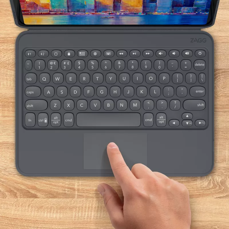 ZAGG Keyboard Pro Keys with Trackpad-Apple-iPad 10.2-Black/Gray-German