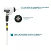 Slim Rotating Security Lock Key Mobilis 001325 T Lock White