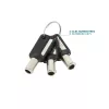 Slim Rotating Security Lock Key Mobilis 001325 T Lock White