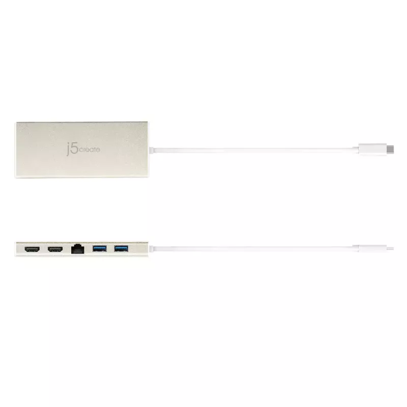 j5create JCD381-N USB Type-C™ Dual HDMI Mini Dock-Ethernet/ USB 3.1 HUB / PD2.0