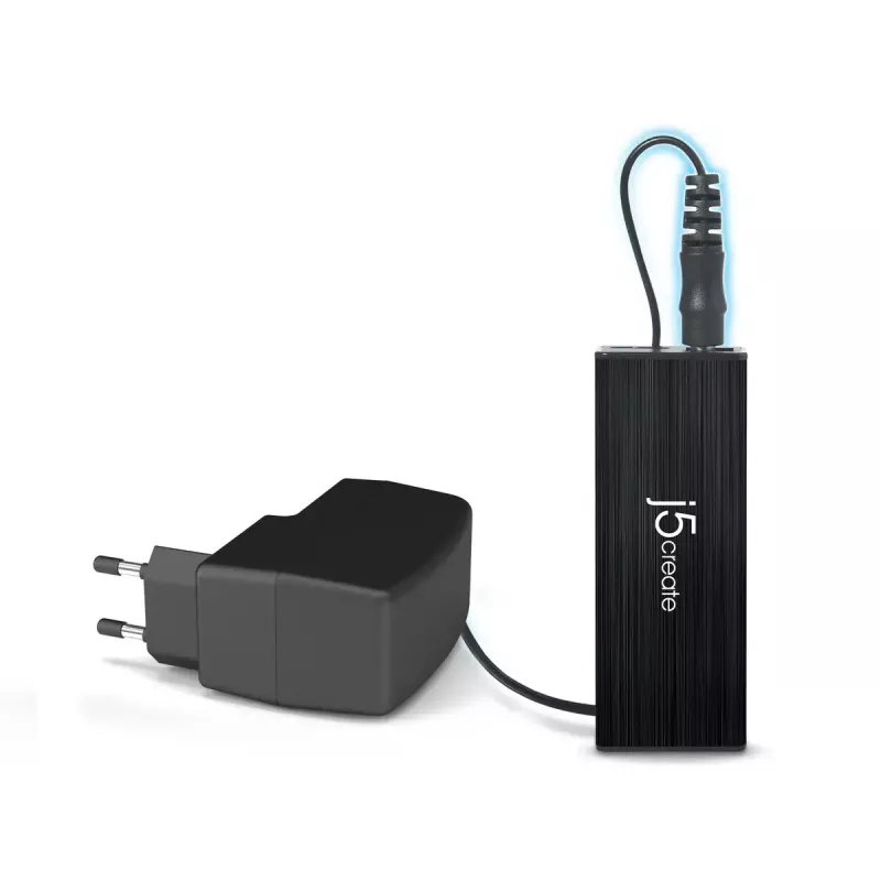 USB Hub j5create JUH340 4-Port USB 3.0 Black Aluminium