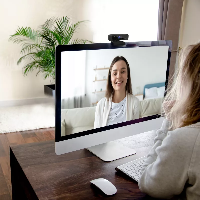 j5create JVCU100 USB™ HD Webcam with 360° Rotation, 1080p Video Capture Resolution, Black