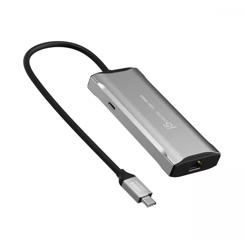 j5create JCD392 4K60 Elite USB-C® 10Gbps Travel Dock, Space Grey