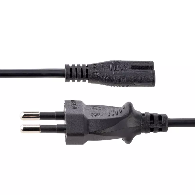 StarTech.com 2m (6ft) Laptop Power Cord, EU Plug to C7, 2.5A 250V, 18AWG, Laptop Replacement Cord, Printer Power Cable, Laptop Charger Cord, Laptop Power Brick Cord