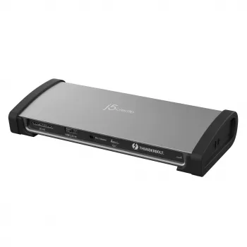 j5create JTD562 - 8K Thunderbolt™ 4 Docking Station - EU, Wired, Thunderbolt 4, 96 W, 3.5 mm, 10,100,1000 Mbit/s, Grey