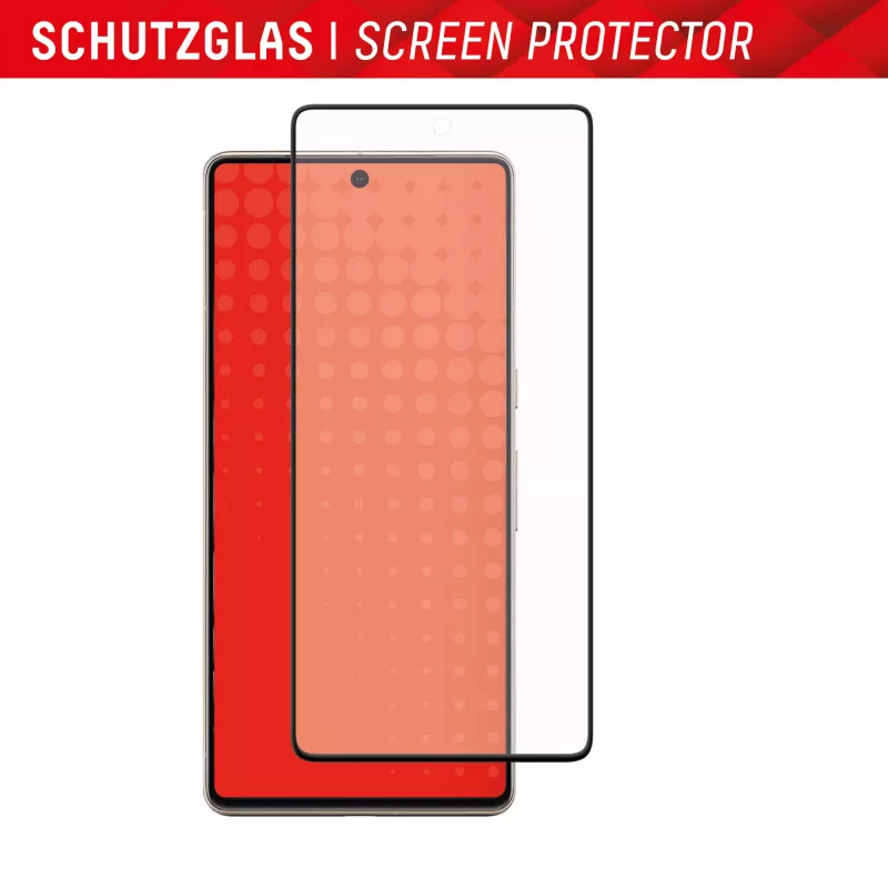 Displex Full Cover Screen Protector (10H) for Google Pixel 7 Pro, Eco Mounting Frame, Full Cover
