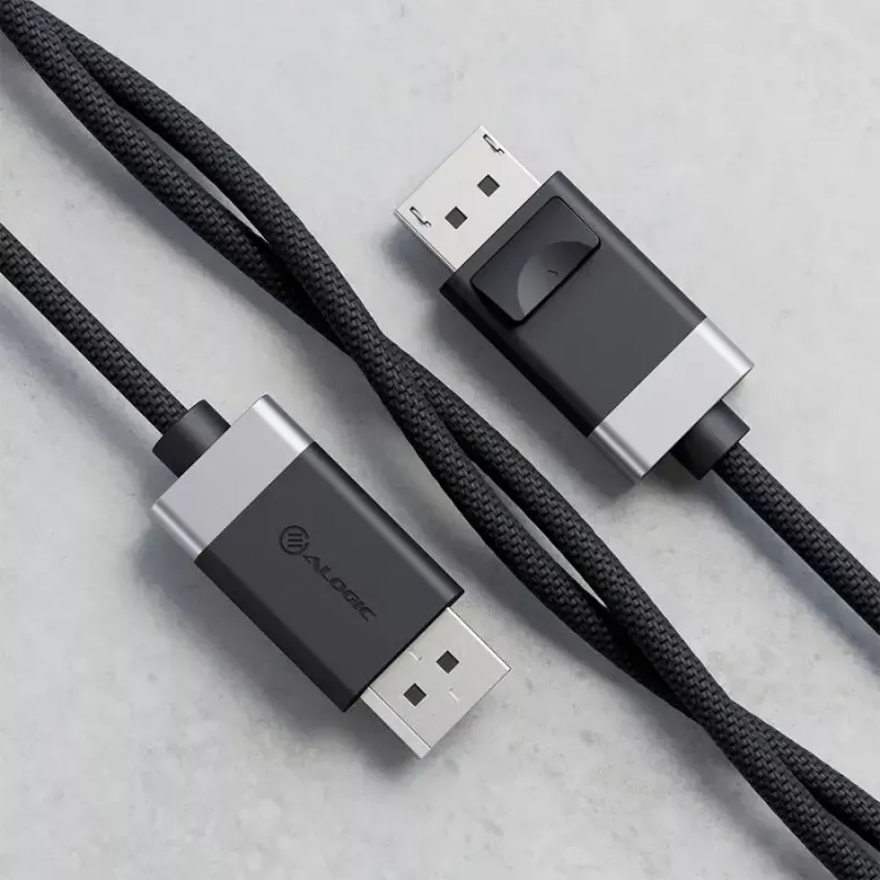 ALOGIC FUDP2-SGR DisplayPort cable 2 m Grey Black