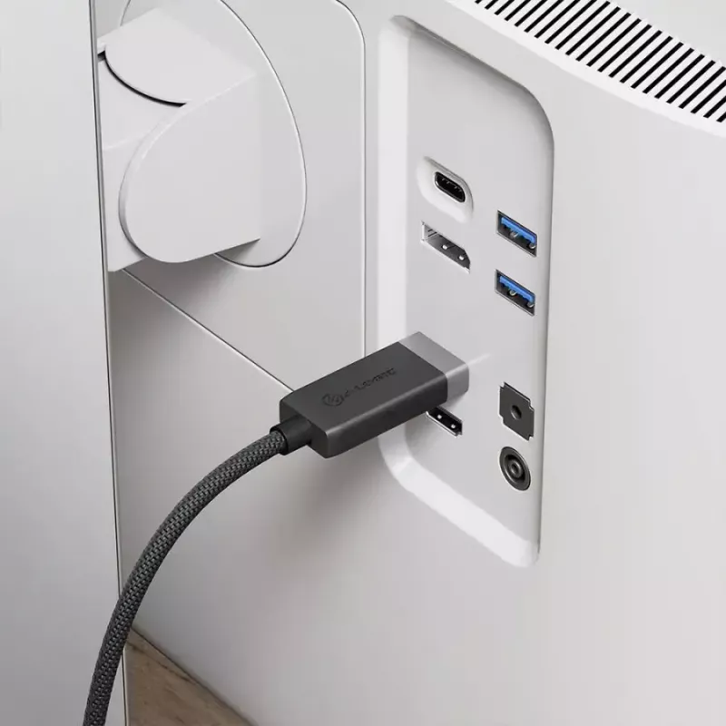 ALOGIC FUDPHD2-SGR video cable adapter 2 m DisplayPort HDMI Black Grey