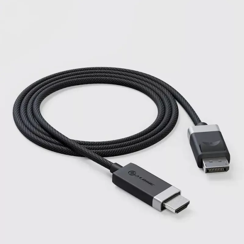 ALOGIC FUDPHD2-SGR video cable adapter 2 m DisplayPort HDMI Black Grey