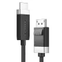 ALOGIC FUDPHD2-SGR video cable adapter 2 m DisplayPort HDMI Black Grey