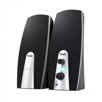 Trust 24660 speaker set 5 W PC/Laptop Black, Metallic 2.0 channels