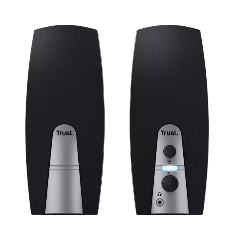 Trust 24660 speaker set 5 W PC/Laptop Black, Metallic 2.0 channels