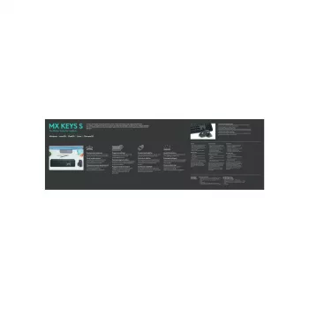 Logitech MX Keys S Keyboard Universal RF Wireless + Bluetooth AZERTY Belgian Graphite
