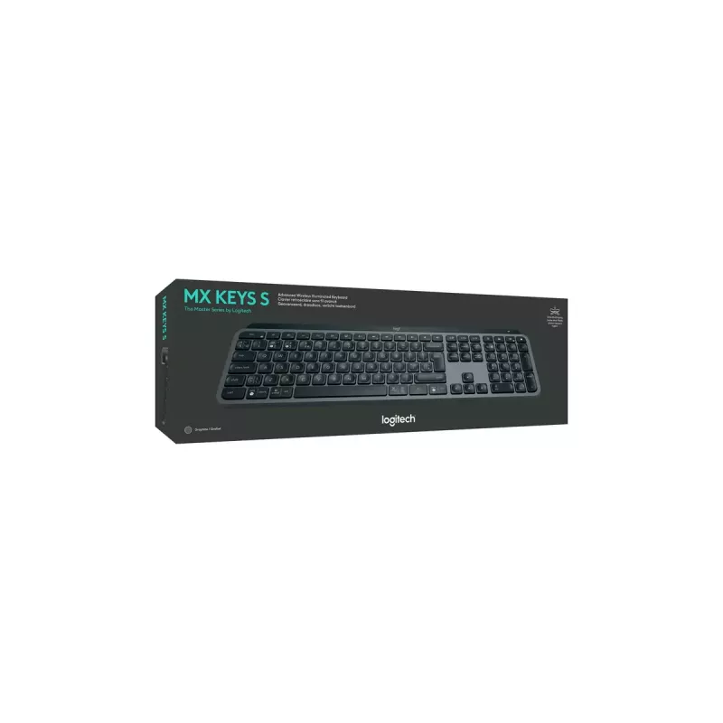 Logitech MX Keys S Keyboard Universal RF Wireless + Bluetooth AZERTY Belgian Graphite