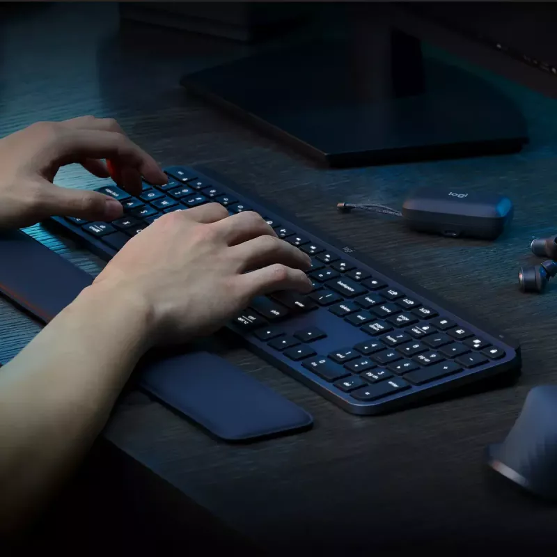 Logitech MX Keys S Keyboard Universal RF Wireless + Bluetooth AZERTY Belgian Graphite
