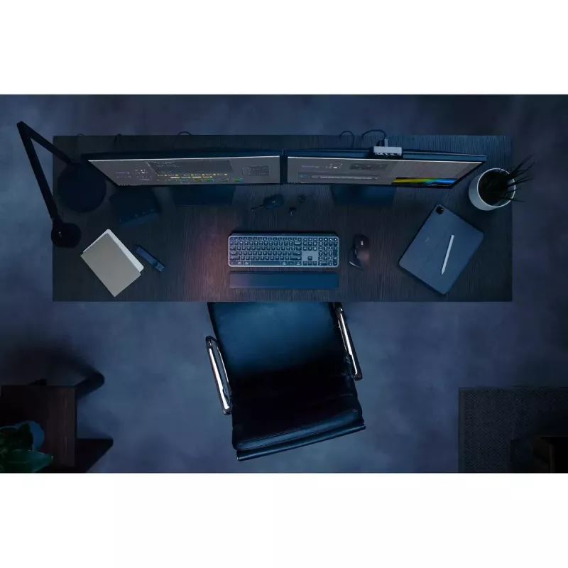 Logitech MX Keys S Keyboard Universal RF Wireless + Bluetooth AZERTY Belgian Graphite