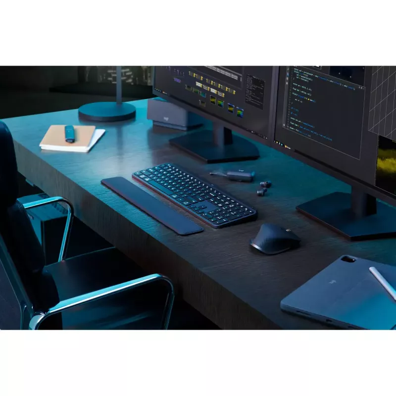 Logitech MX Keys S Keyboard Universal RF Wireless + Bluetooth AZERTY Belgian Graphite