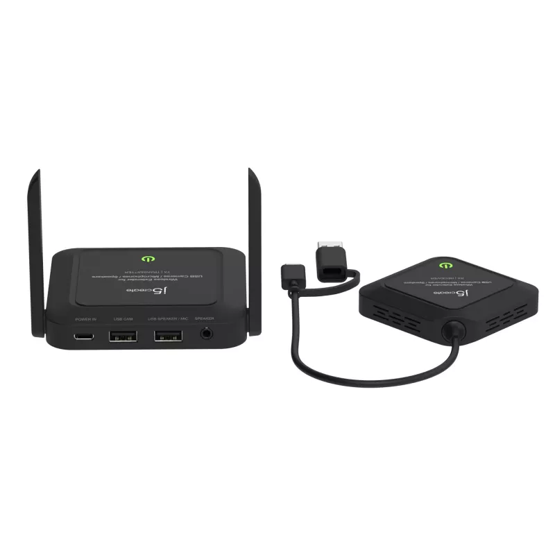j5create JVW120 Wireless Extender for USB™ Cameras / Microphones / Speakers, Black