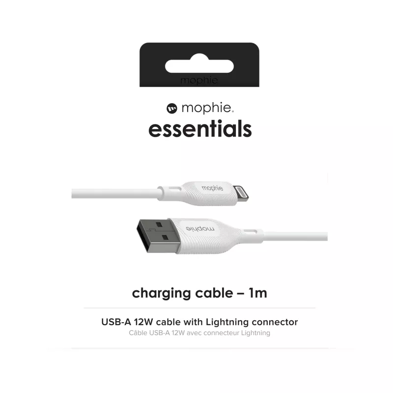 Charging Cable mophie essentials 1M Lightning to USB A 12W