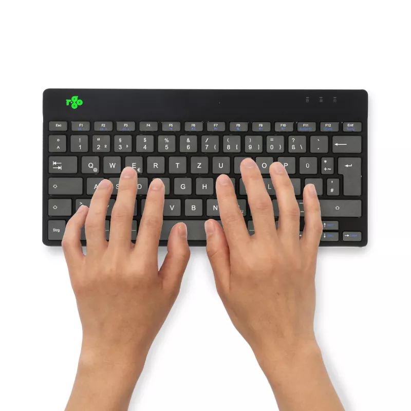 R-Go Tools Ergonomic keyboard R-Go Compact Break, compact keyboard with break software, QWERTZ (DE), Bluetooth, black