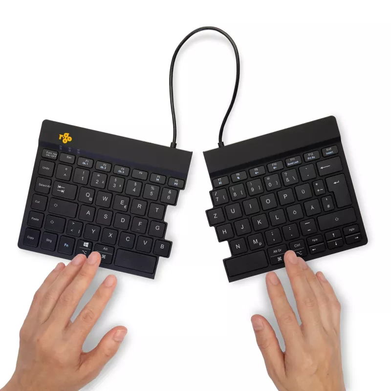 R-Go Tools Ergonomic keyboard R-Go Split Break with break software, ergonomic split keyboard, QWERTZ (DE), Bluetooth, black