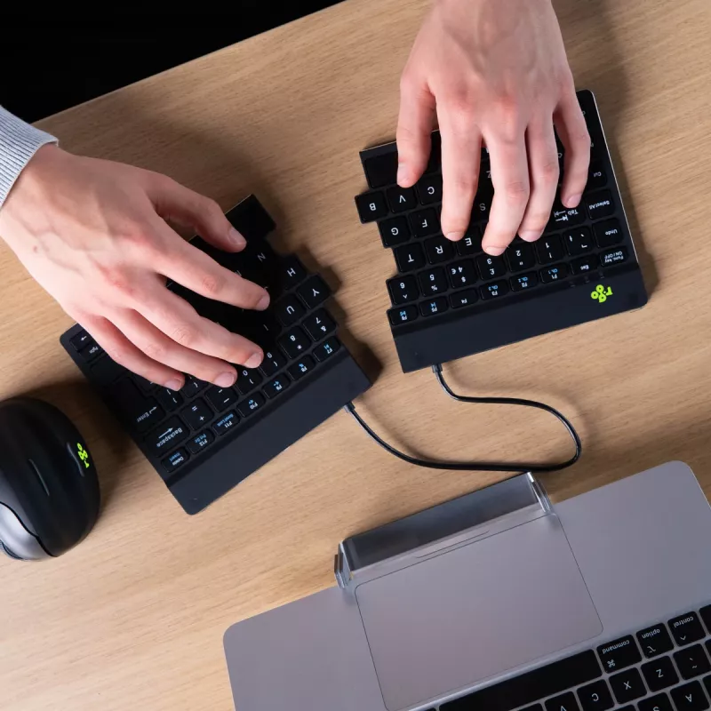 R-Go Tools Ergonomic keyboard R-Go Split Break with break software, ergonomic split keyboard, QWERTZ (DE), Bluetooth, black