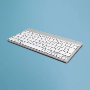 R-Go Tools Ergonomic keyboard R-Go Compact Break, compact keyboard with break software, QWERTZ (DE), Bluetooth, white