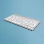 R-Go Tools Ergonomic keyboard R-Go Compact Break, compact keyboard with break software, QWERTZ (DE), Bluetooth, white