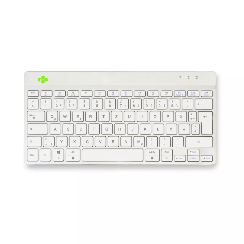 R-Go Tools Ergonomic keyboard R-Go Compact Break, compact keyboard with break software, QWERTZ (DE), Bluetooth, white