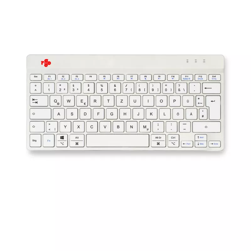 R-Go Tools Ergonomic keyboard R-Go Compact Break, compact keyboard with break software, QWERTZ (DE), Bluetooth, white
