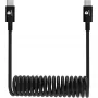 DEQSTER Spiral Charging Cable USB-C to USB-C, 0.8 m, USB C, USB C, 0.48 Gbit/s, Black