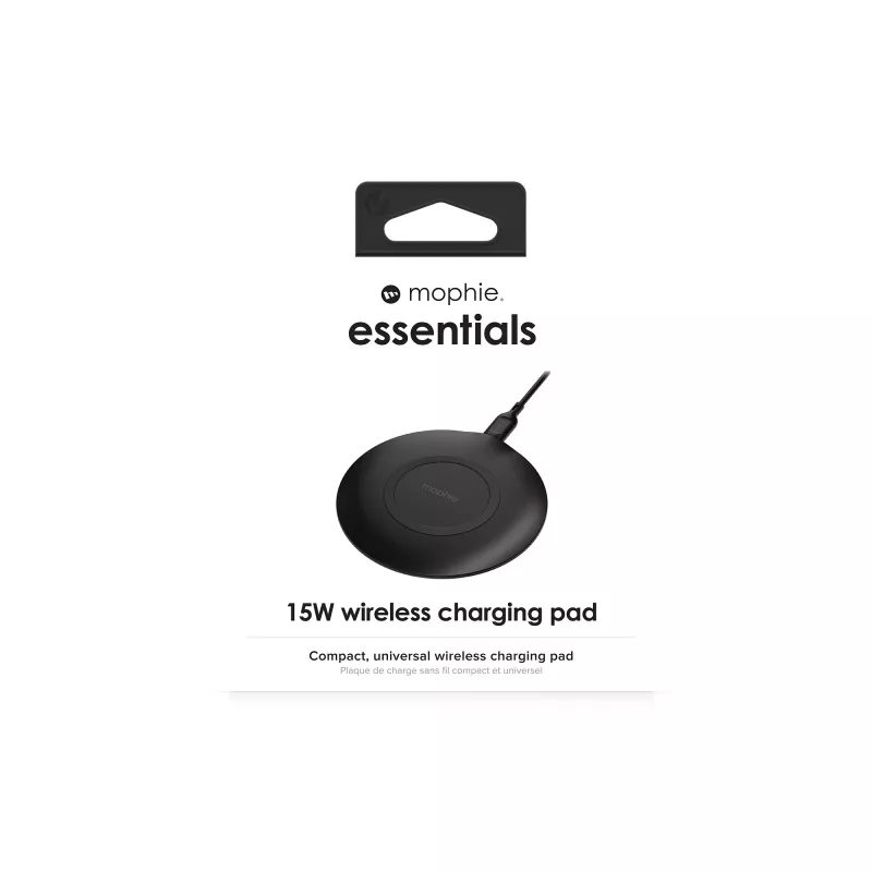 mophie essentials wireless charging pad 15W Smartphone Black USB Indoor