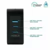 Ravanson Mobilis Charger 100W GaN 2×USB‑C + 1×USB‑A AC indoor — for laptop, smartphone, tablet — Black