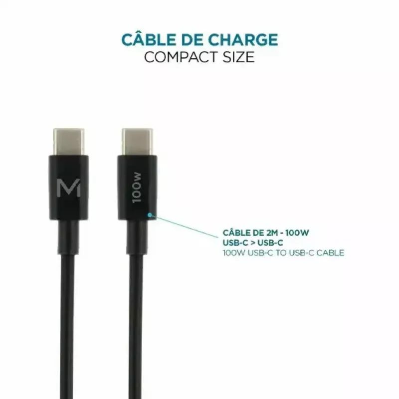 Ravanson Mobilis Charger 100W GaN 2×USB‑C + 1×USB‑A AC indoor — for laptop, smartphone, tablet — Black