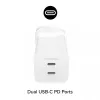 Power adapter Zagg 50W 2x USB-C White — Zagg mophie essentials