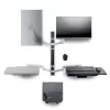 StarTech.com Wall Mount Workstation, VESA Mount For 32 inch Monitors (22lb/10kg), Fully Articulating Single Monitor Mount & Keyboard Tray w/Desktop Computer/PC Bracket, Standing Desk