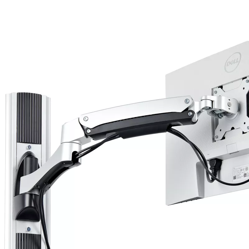 StarTech.com Wall Mount Workstation, VESA Mount For 32 inch Monitors (22lb/10kg), Fully Articulating Single Monitor Mount & Keyboard Tray w/Desktop Computer/PC Bracket, Standing Desk