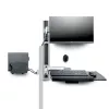 StarTech.com Wall Mount Workstation, VESA Mount For 32 inch Monitors (22lb/10kg), Fully Articulating Single Monitor Mount & Keyboard Tray w/Desktop Computer/PC Bracket, Standing Desk