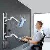 StarTech.com Wall Mount Workstation, VESA Mount For 32 inch Monitors (22lb/10kg), Fully Articulating Single Monitor Mount & Keyboard Tray w/Desktop Computer/PC Bracket, Standing Desk