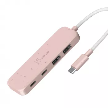 USB-C Hub j5create JCH342ER-N 4-Port Type-C Type-A Gen 2 10000 Mbit/s Rose